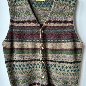 Men's Patterned Cardigan Sweater